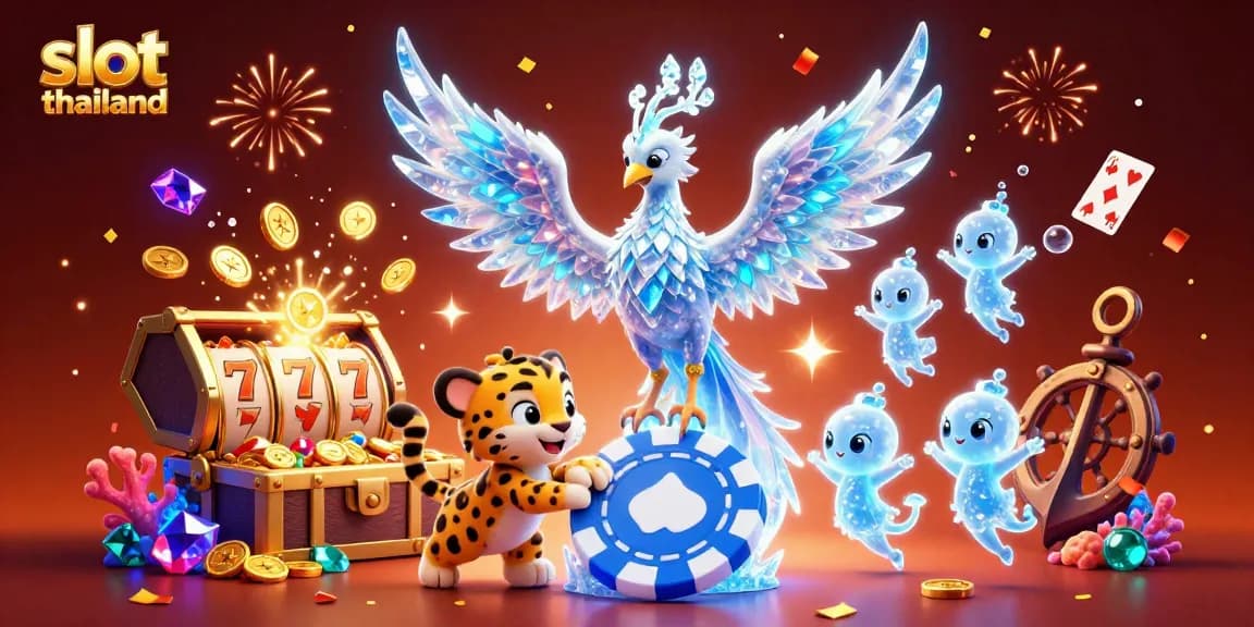 Engage in thrilling slot thailand adventures with vibrant casino characters and sparkling treasures.