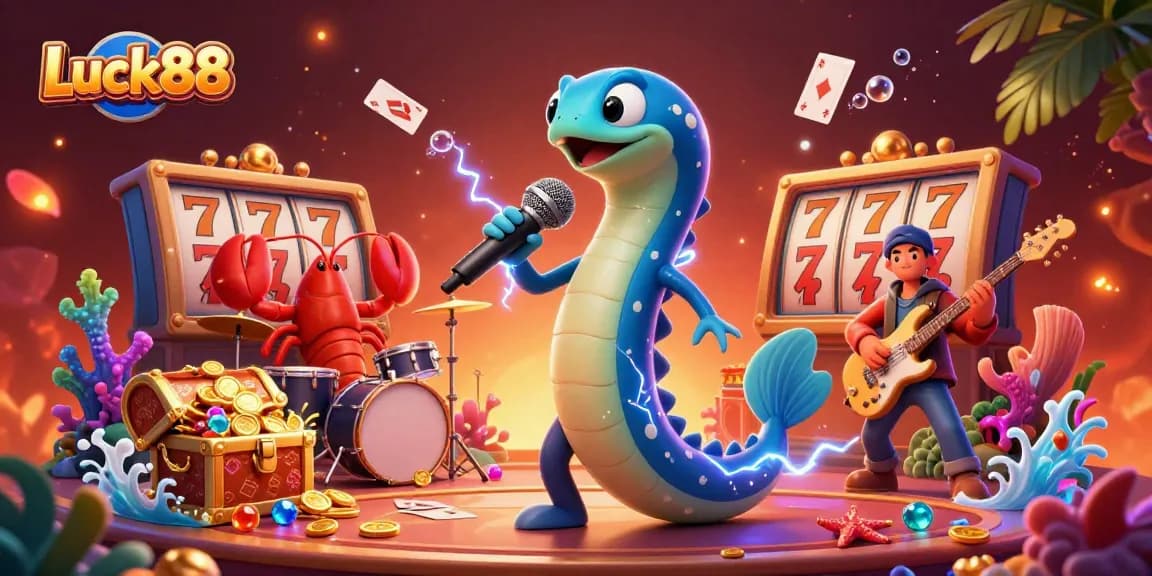 Experience the excitement of the Luck88 casino with vibrant 3D characters and dynamic gaming elements.