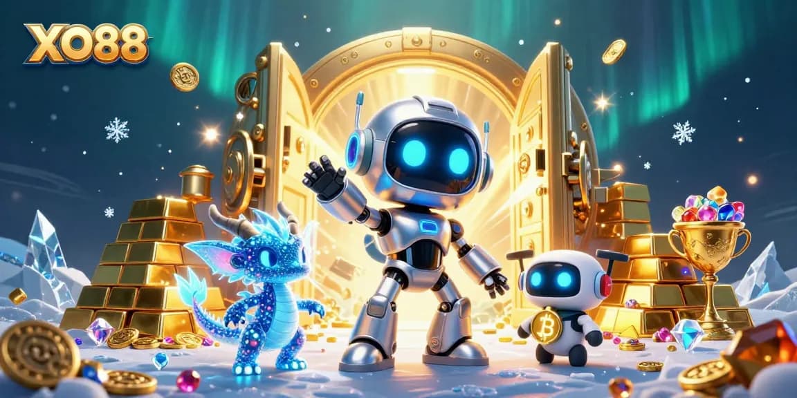 XO88 players unlock treasure with vibrant, ultra-detailed gaming illustration showcasing rewards and energy.