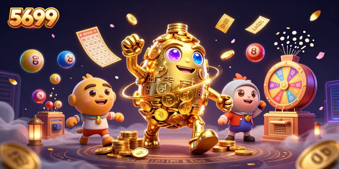 Engage in thrilling gameplay at 5699 with dynamic golden golem and vibrant casino elements.
