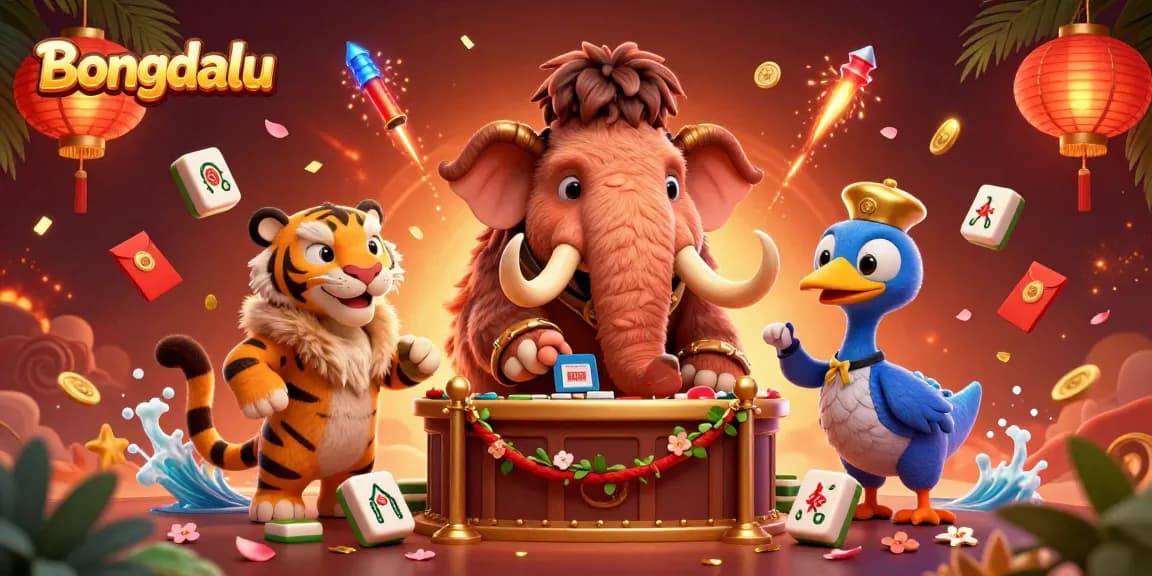 Bongdalu invites players to experience thrilling casino actions with a mammoth bouncer and vibrant game elements.