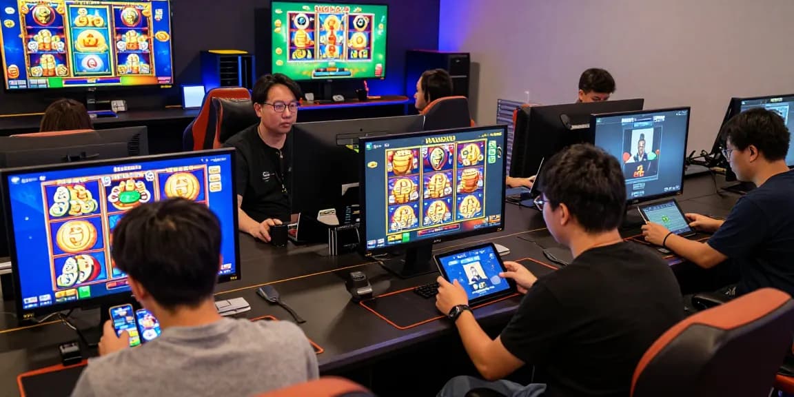 HWGSLOT players enjoying immersive online slot games in a dynamic gaming environment