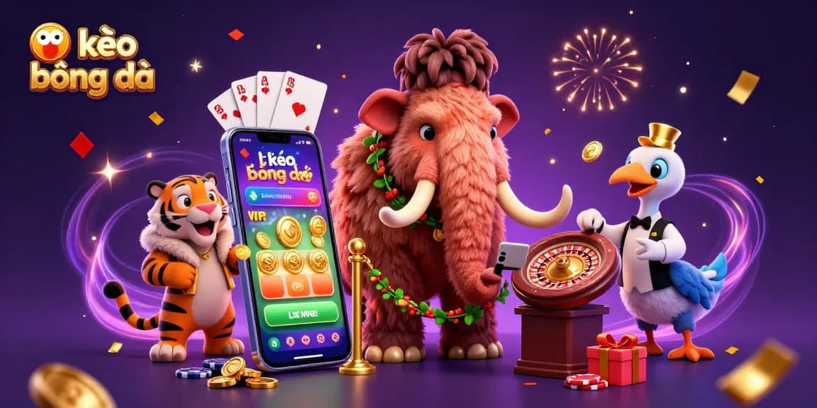 Experience kèo bóng đá with our lively scene featuring vibrant characters and sports betting elements.