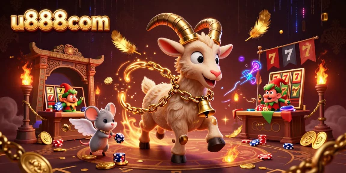 Engage with u888com's vibrant holiday-horror casino featuring dynamic characters, captivating gaming elements, and festive energy.