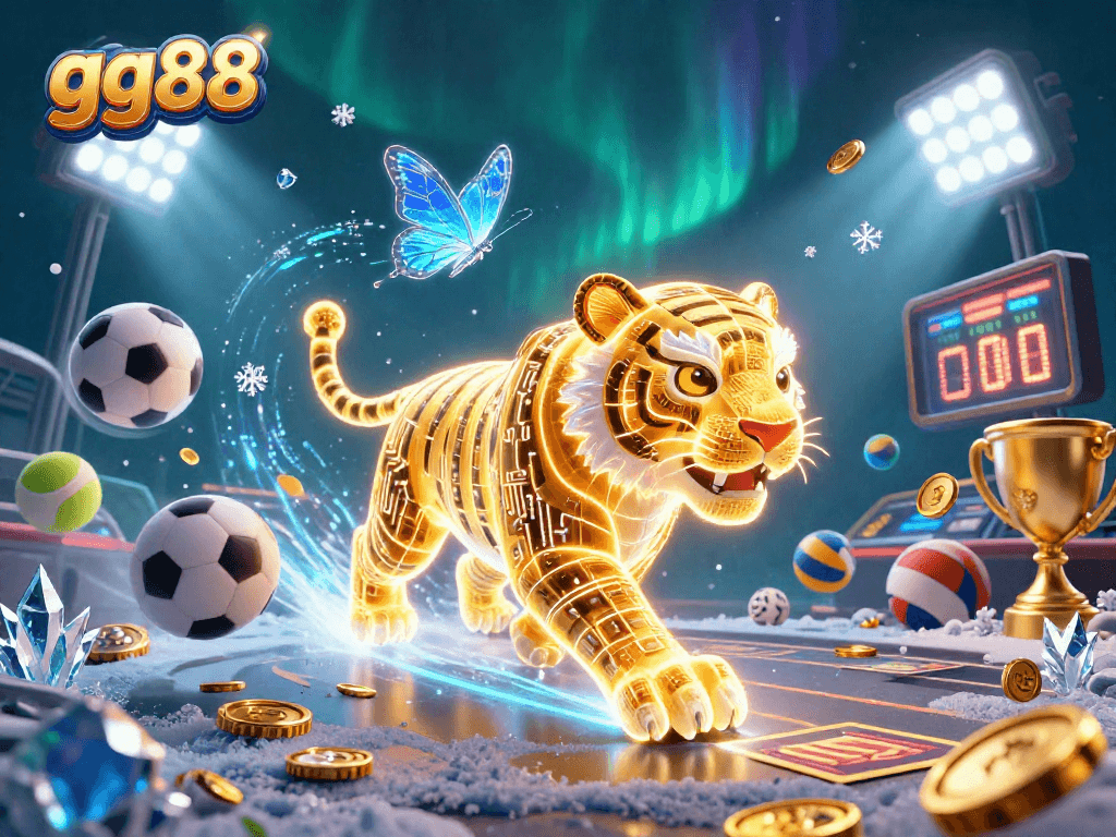 Experience thrilling gameplay at gg88 with a vibrant 3D cartoon illustration of dynamic sports betting and casino elements.