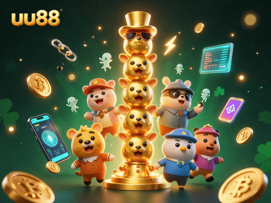 Experience the excitement of uu88 with this vibrant casino-themed 3D illustration.