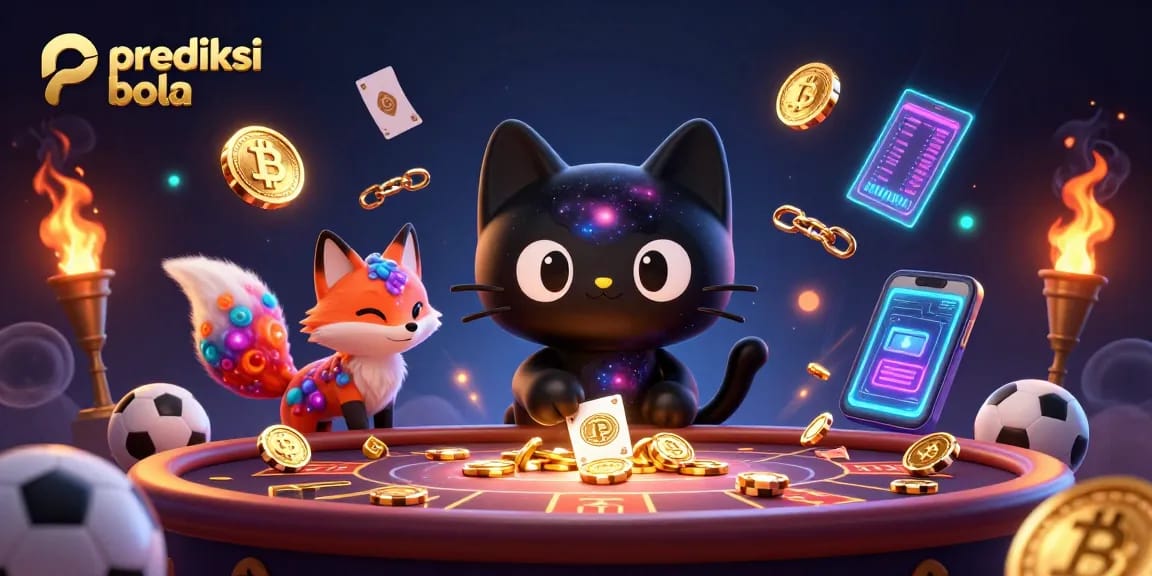 Prediksi bola strategies in an interactive cosmic sports betting scene showcasing 3D elements.