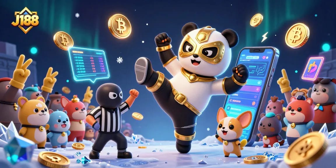 Join the excitement at J188 with a vibrant 3D scene showcasing wild casino action!