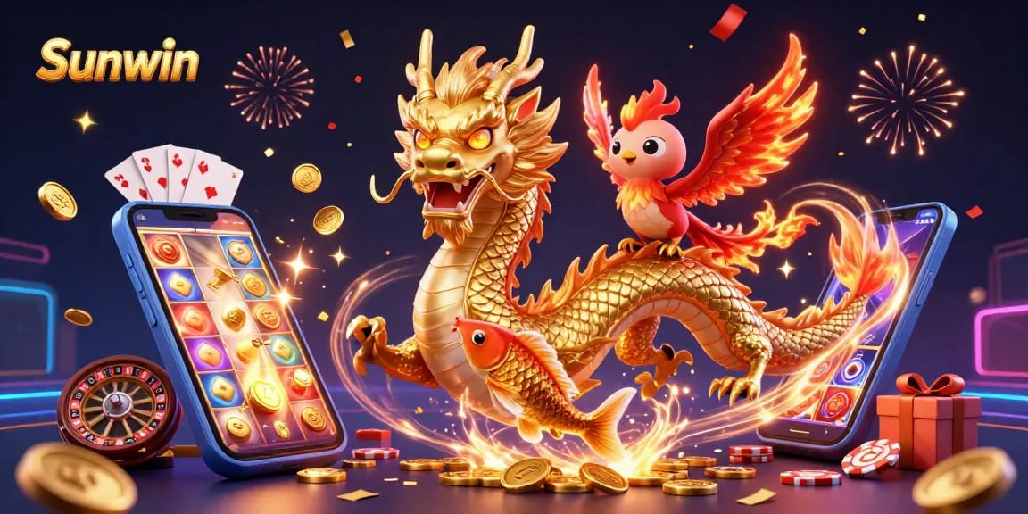 Win big with Sunwin's exciting slots, featuring golden coins and dynamic game elements.