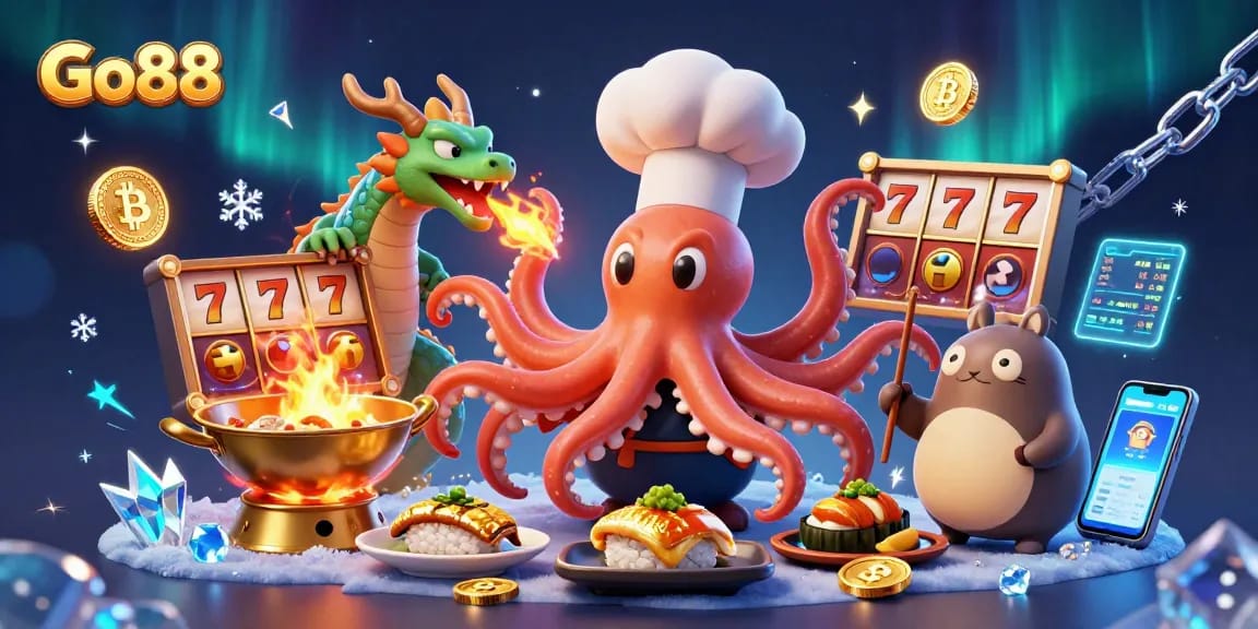 Go88 delivers thrilling slot action with 3D characters in an engaging gaming scene.