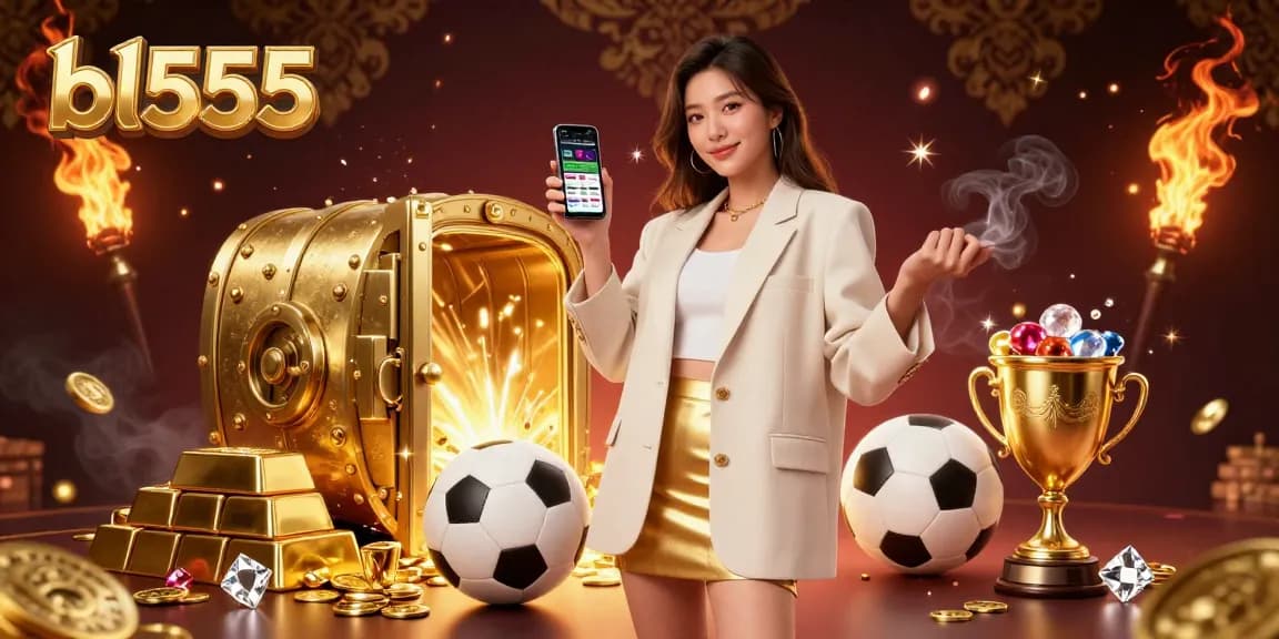 bl555 enhances your gaming experience with a vibrant illustration of online sports betting action.