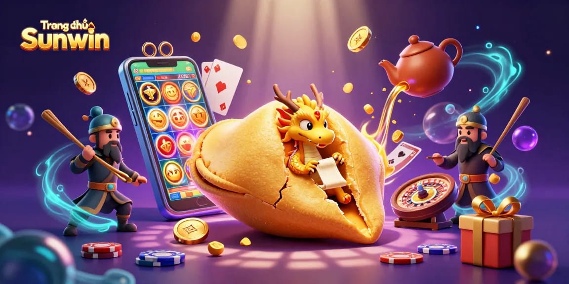 Experience exciting gambling adventures on Trang chủ Sunwin with vibrant casino elements and golden treasures.