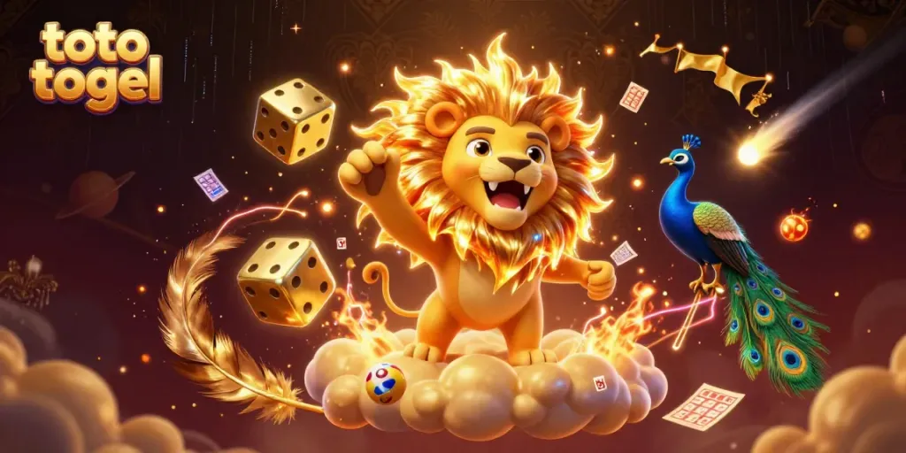 Engage with exciting toto togel gameplay amid vibrant, animated 3D characters and casino elements.