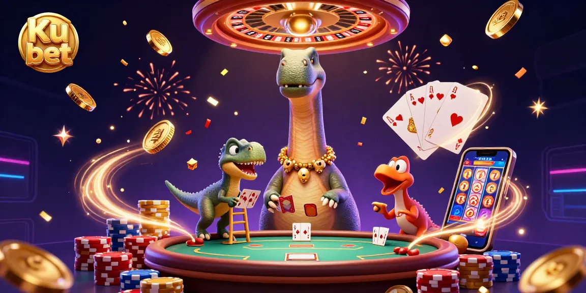 Engage with Ku bet's vibrant casino world featuring exciting characters and dynamic game elements.
