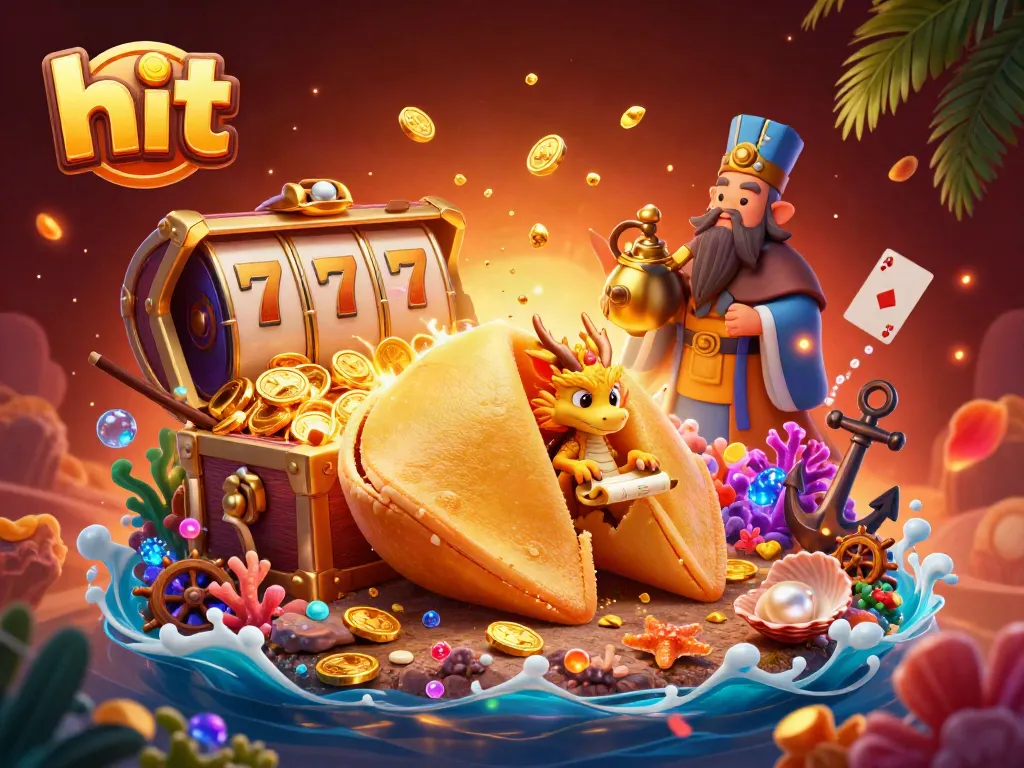 Experience the thrill of hitting jackpots with a cartoon dragon and gold treasure in a vibrant casino scene.