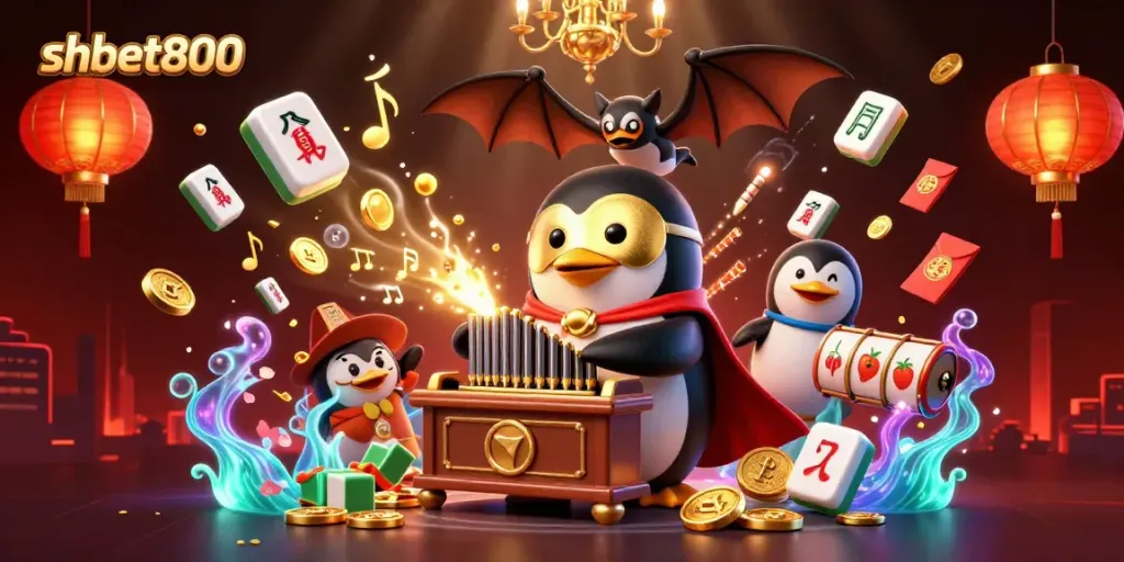 Engage with shbet800 as a thrilling 3D casino adventure unfolds, featuring a whimsical penguin organist.