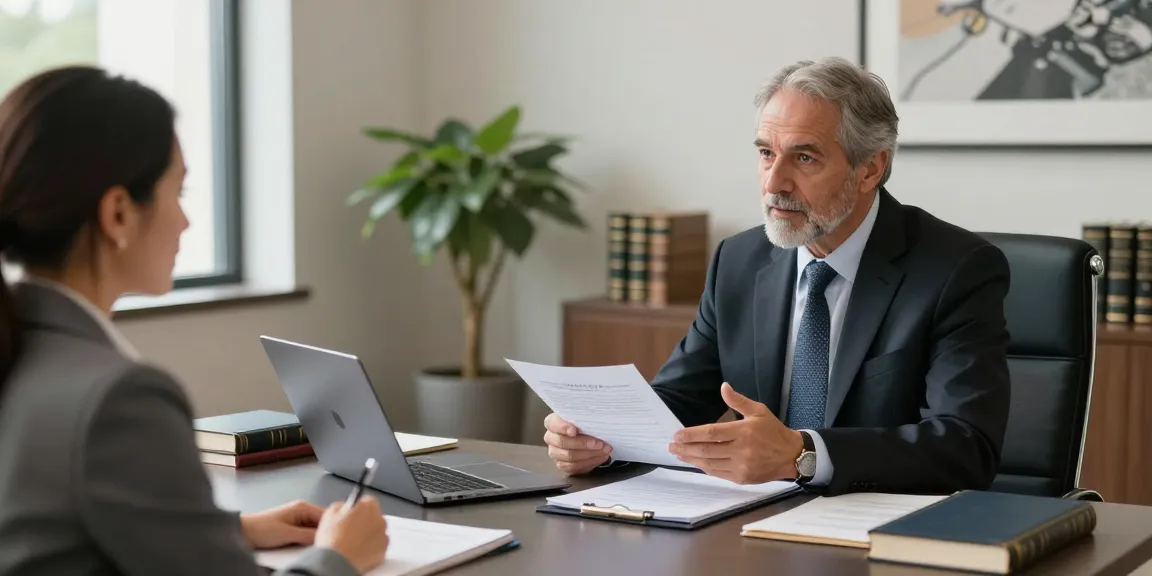 Senior lawyer consulting a client at Valken Legal for clear legal guidance.