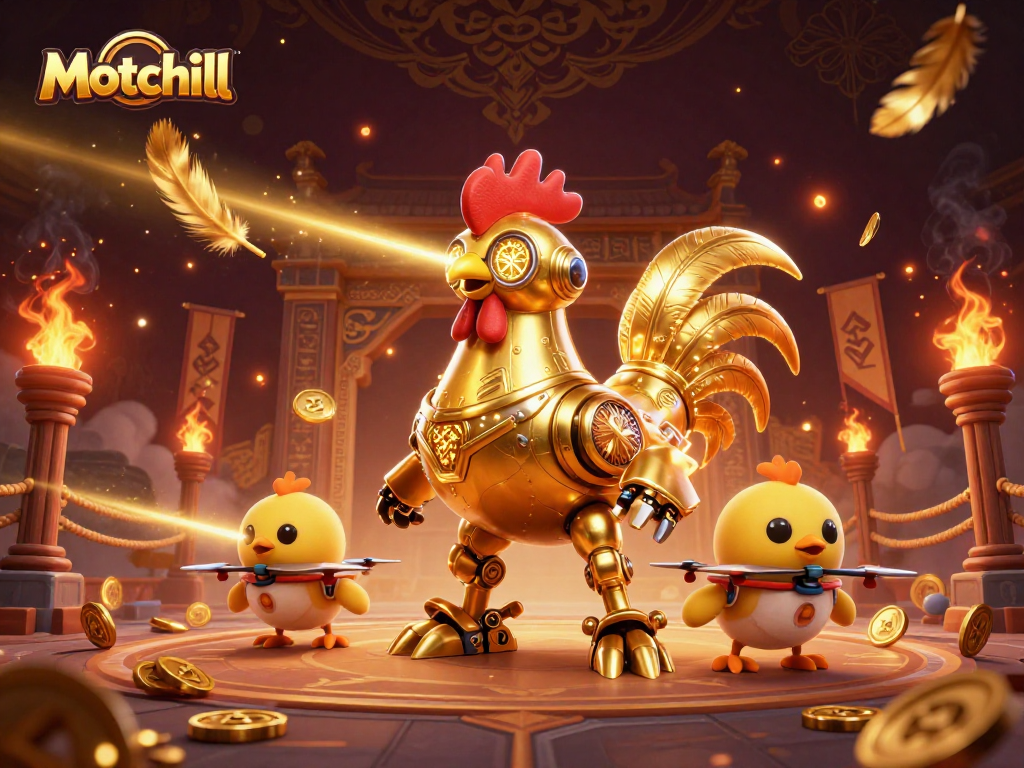 Motchill enhances your gaming with a dynamic chicken robot and drones revealing exciting bets.