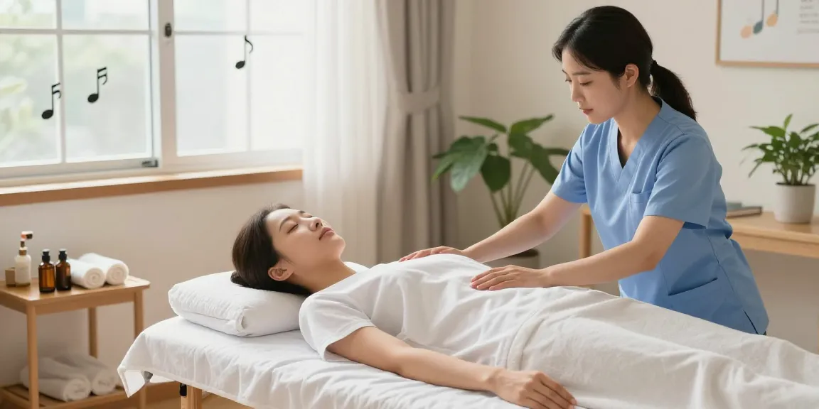Experience relaxation with 강남출장마사지 in a tranquil home setting.
