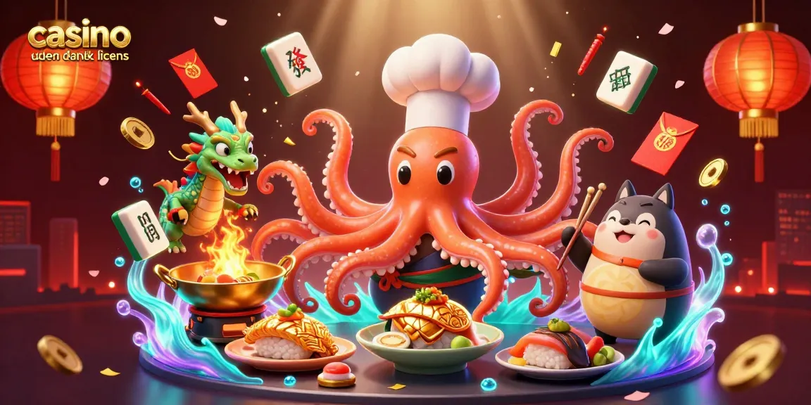 Experience the thrill of casino uden dansk licens with playful characters creating a vibrant casino atmosphere.