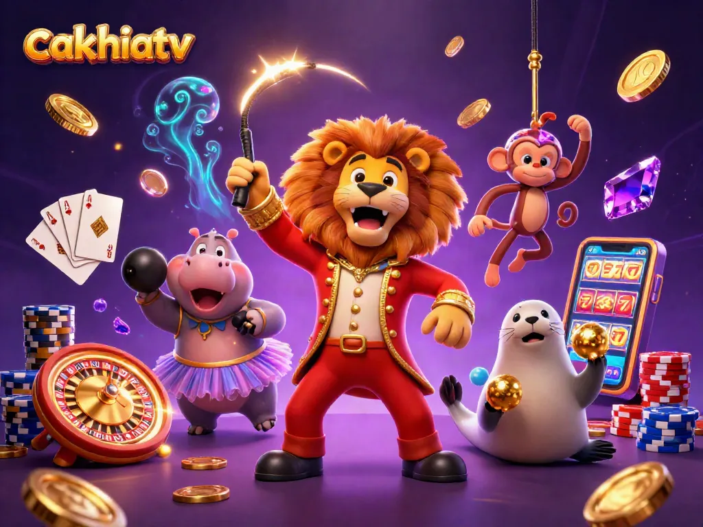 Experience the excitement of cakhiatv with vivid gambling scenes featuring dynamic casino elements.