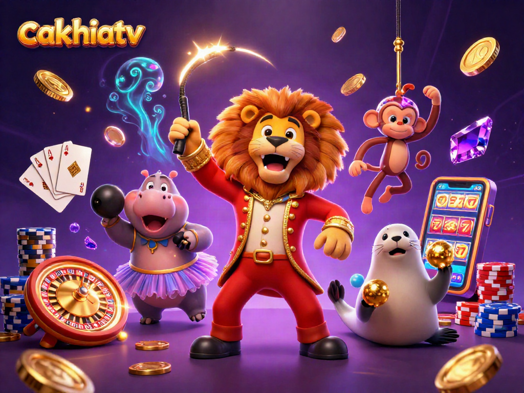 Experience the excitement of cakhiatv with vivid gambling scenes featuring dynamic casino elements.