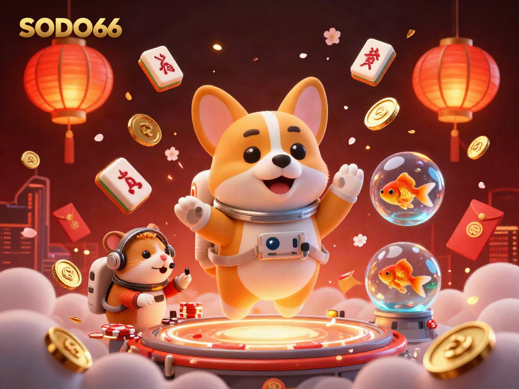 SODO66 captures thrilling moments in a vibrant casino scene with dynamic characters and engaging surroundings.