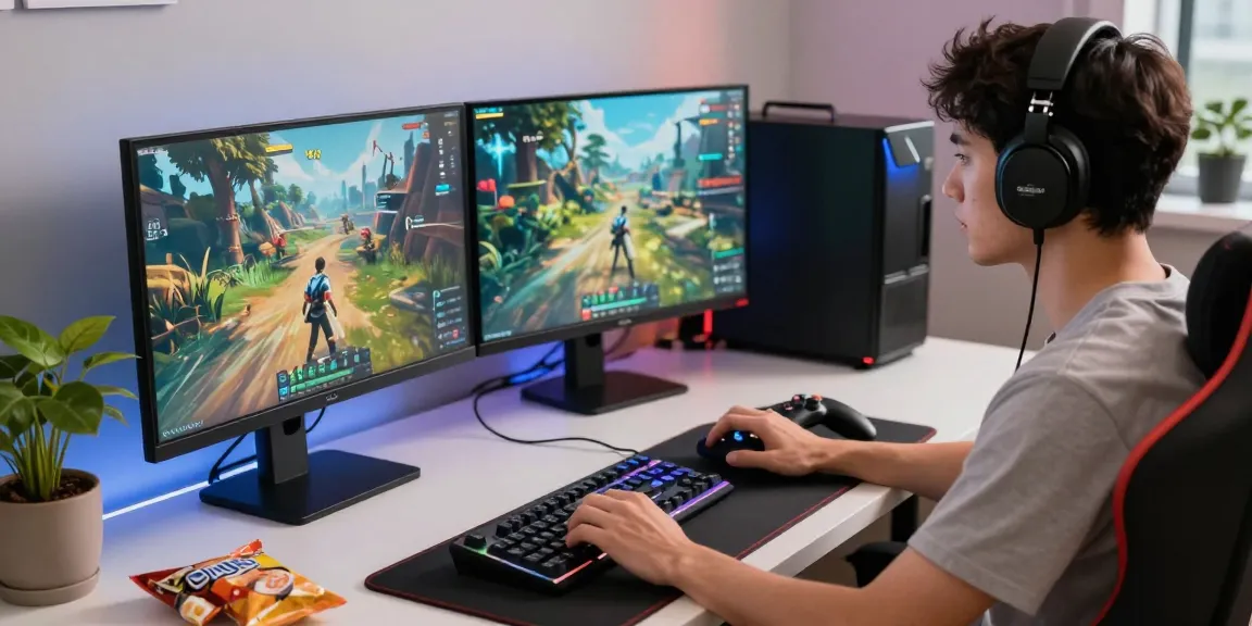 Gaming setup featuring rokok88 keyboard and headset with ambient lighting and focused gamer.